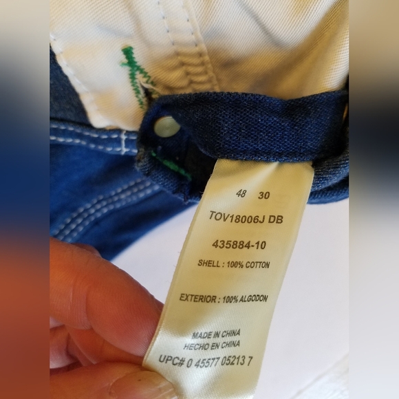 Liberty Men's Overalls Bib Design  Blue Denim Zip Fly Size 48W 30L - Picture 12 of 16